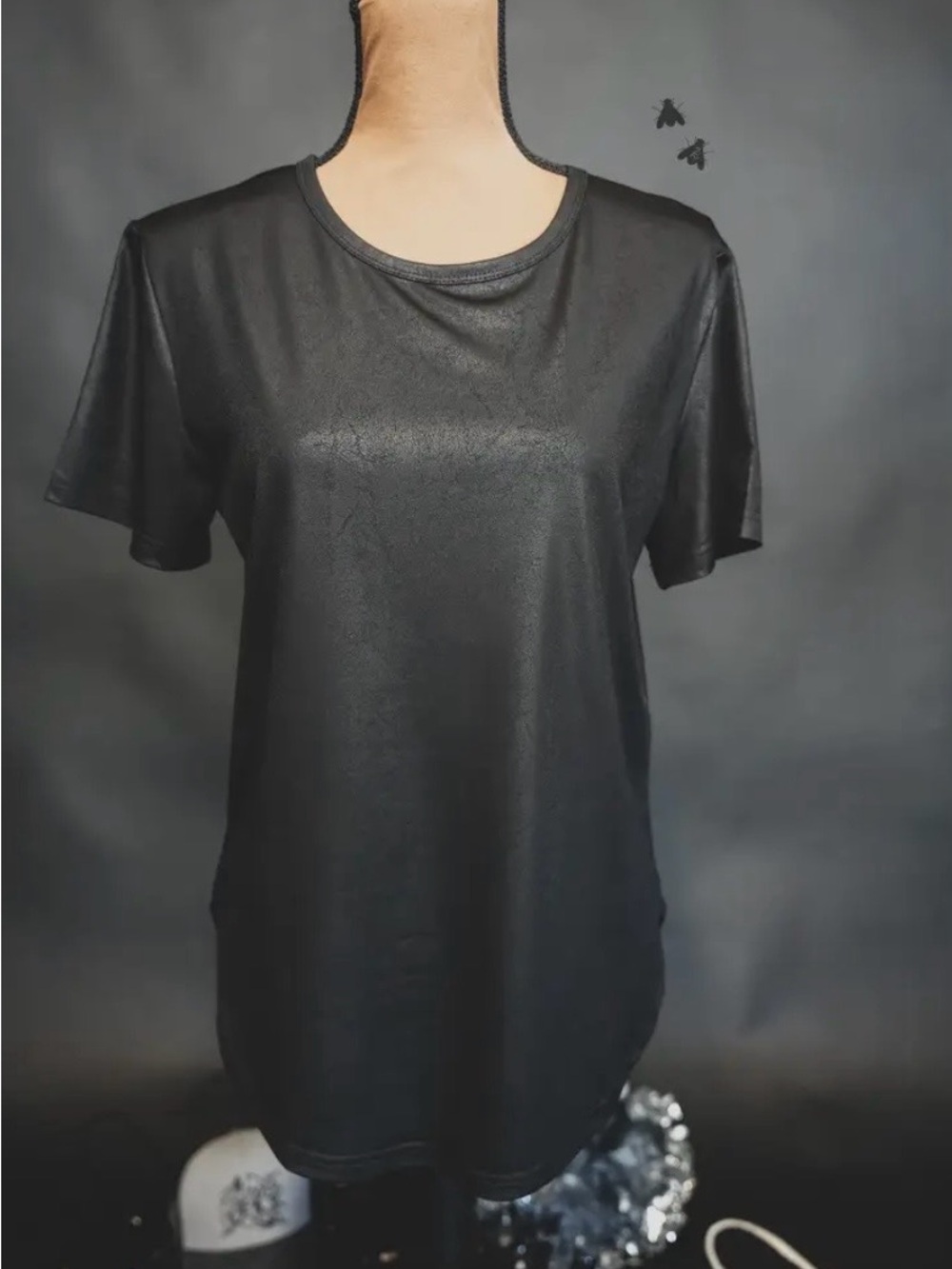 Womens 2fly Co. Swanky Leather top, NWT